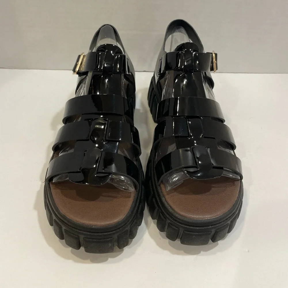 Black Strappy Women Sandals